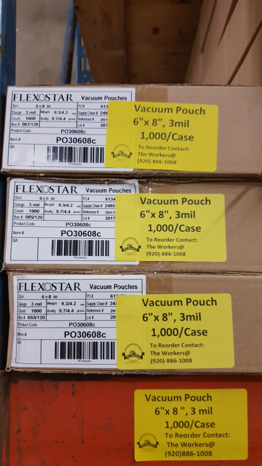 6 x 8 3mil Vacuum Barrier Bags (1,000)